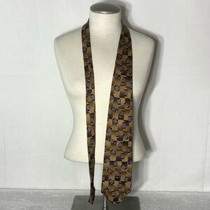 Vintage Moores Multi Shade Brown Silk Neck Tie